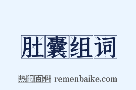 肚囊组词是什么意思的图片